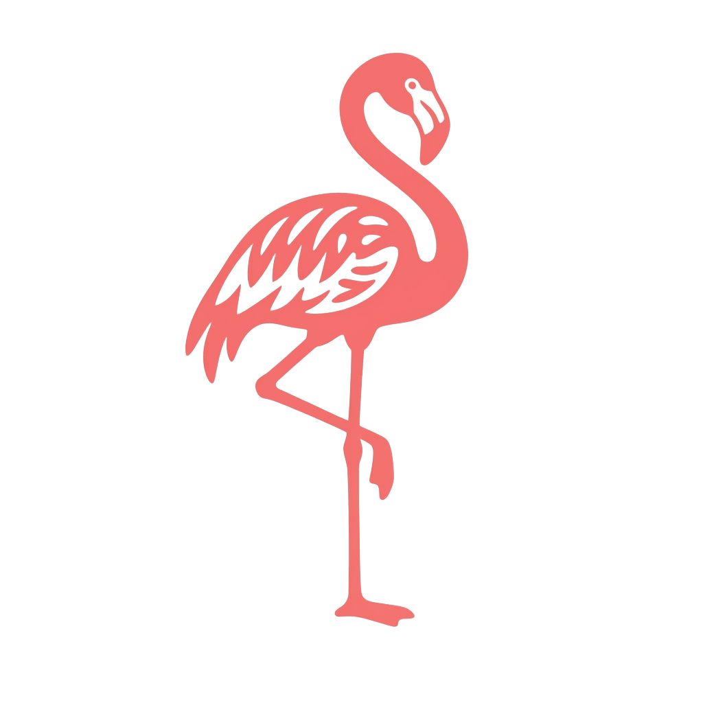 flamingo folk animal v4